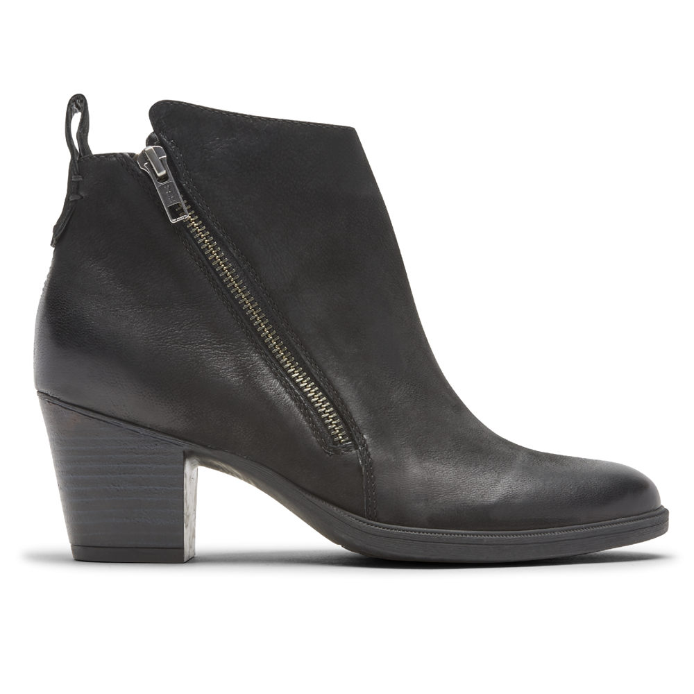 Botas Rockport Mujer Mexico - Maddie Ankle Cremallera Negros - PELSB3706